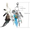 Bohemian dreamcatcher keychain feather charm gift for girls and friends